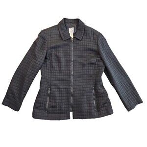 Mondi The Company Full Zip Jacket Women's 42 Black Long Sleeve Vintage EUC